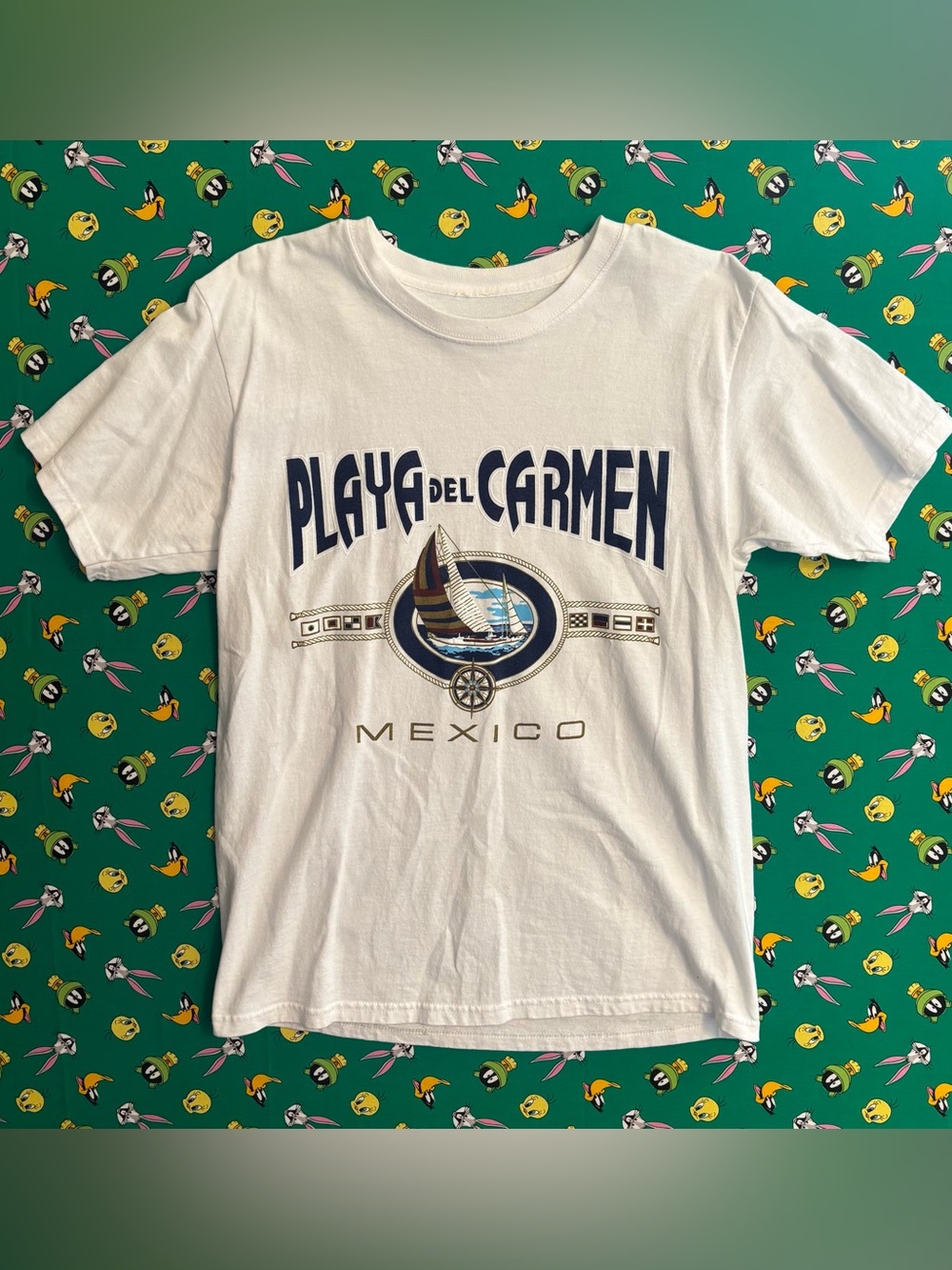 Playa del Carmen Mexico White Graphic Tee